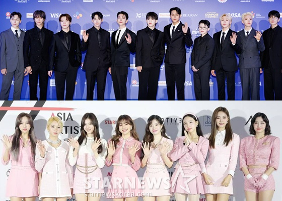 세븐틴, 트와이스 /사진=스타뉴스