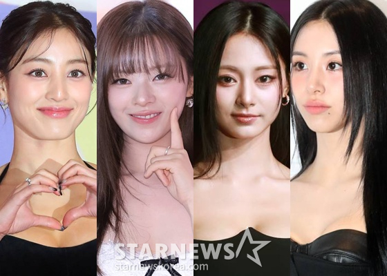 (왼쪽부터) 트와이스 지효, 정연, 쯔위, 채영/사진=스타뉴스