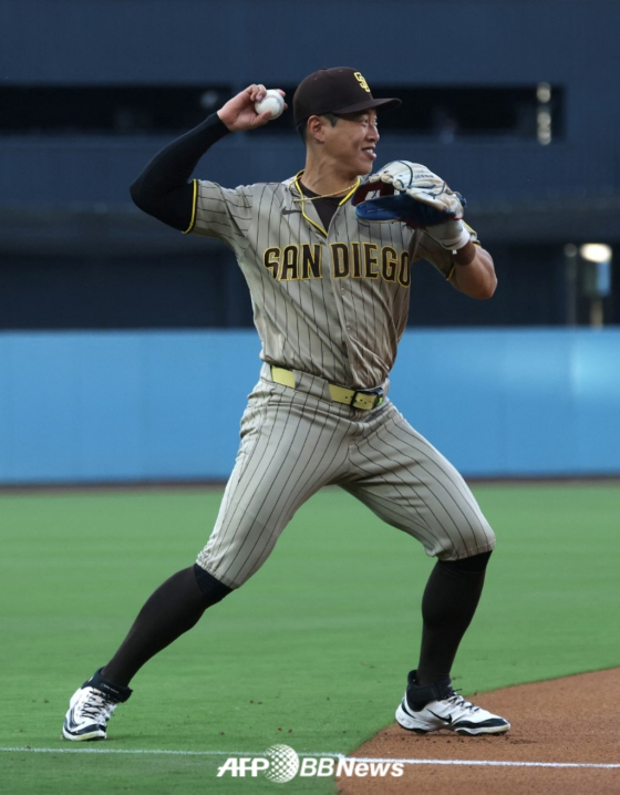 圣地亚哥教士队内野手宋成文。/AFPBBNews=NEWS1