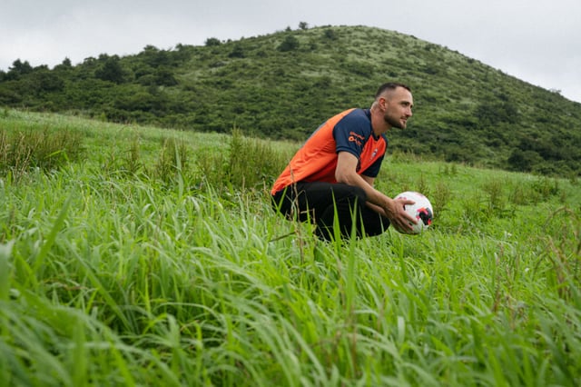 済州(チェジュ)SKに合流したウィングフォワード、チナリ。 /写真=済州SK提供