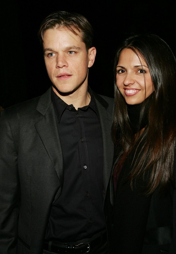 Matt Damon y Luciana Barroso en 2005 /AFPBBNews=NEWS1
