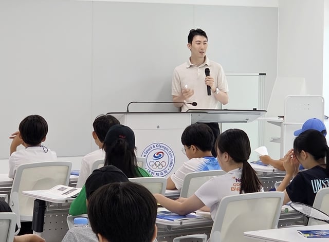 Buổi talkshow của Giám đốc Yoo Yeon-sung. /Ảnh=Hội Thể thao Hàn Quốc