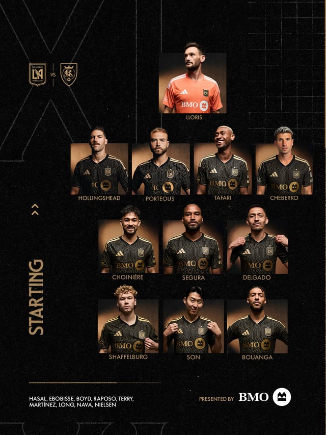 Состав LAFC на матч против «Реал Солт-Лейк» 23-го числа. /Фото: скриншот из соцсетей LAFC