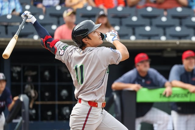 Kim Ha-seong at bat. /Photo=Gwinnett Stripers official SNS