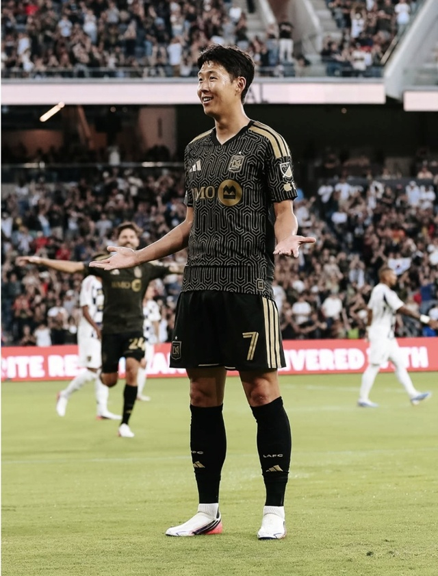 孙兴慜进球后正在庆祝。/图片=LAFC社交媒体