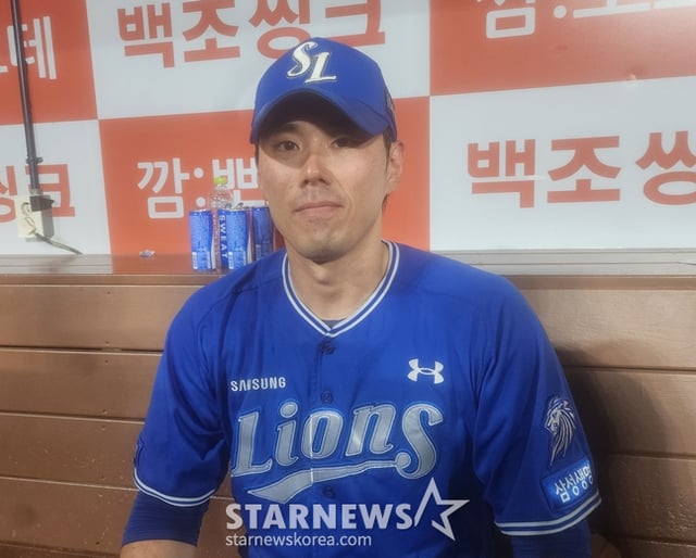 Kim Jae-yoon met with reporters after the game on the 23rd. /Photo=Reporter Park Su-jin