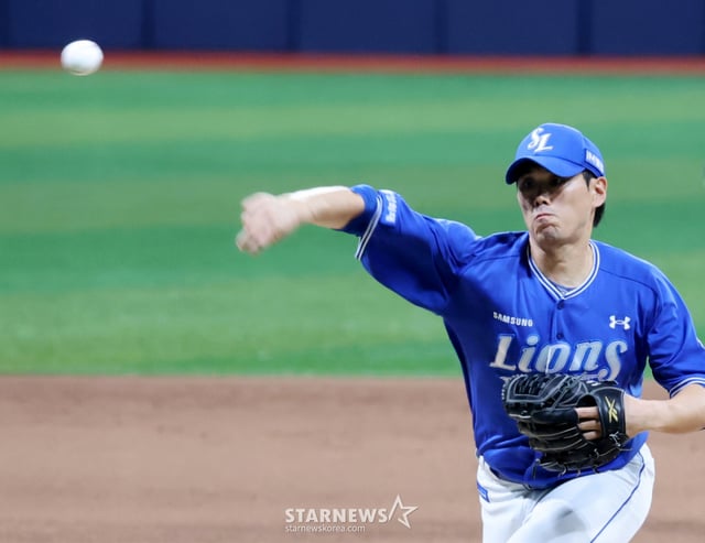 Samsung closer Kim Jae-yoon prevented a scoreless situation in the bottom of the 9th inning with one out and bases loaded during the 2026 KBO League Kiwoom Heroes vs. Samsung Lions game held at Gocheok Sky Dome on the 23rd.. 2026.07.23. Samsung closer Kim Jae-yoon prevented a scoreless situation in the bottom of the 9th inning with one out and bases loaded during the 2026 KBO League Kiwoom Heroes vs. Samsung Lions game held at Gocheok Sky Dome on the 23rd.. 2026.07.23. /Photo=Kang Young-jo cameratalks@
