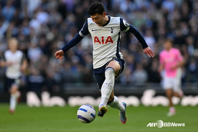 Son Heung-min during his time at Tottenham. /AFPBBNews=NEWS1