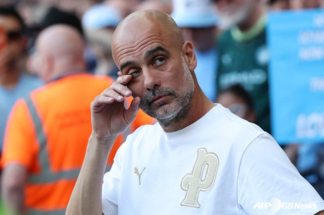Huấn luyện viên Pep Guardiola. /AFPBBNews=NEWS1