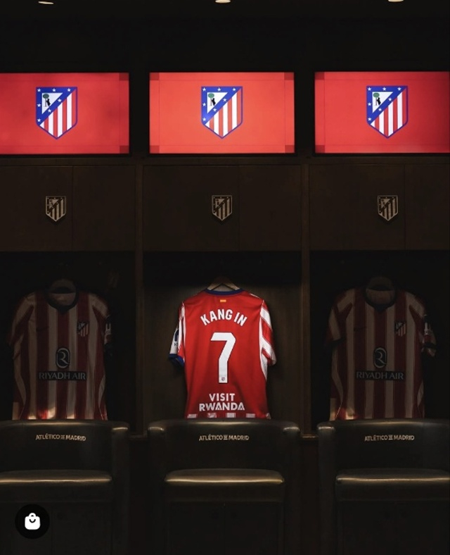 Lee Kang-in nhận được số áo 7. /Ảnh=Atletico Madrid SNS