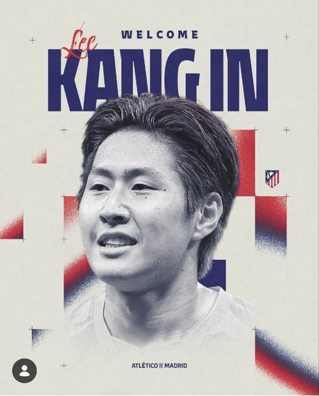Lee Kang-in official. /Photo=Atletico Madrid SNS