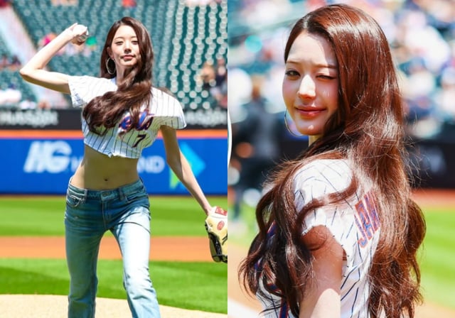 IVE's Jang Won-young /Photo=New York Mets official SNS