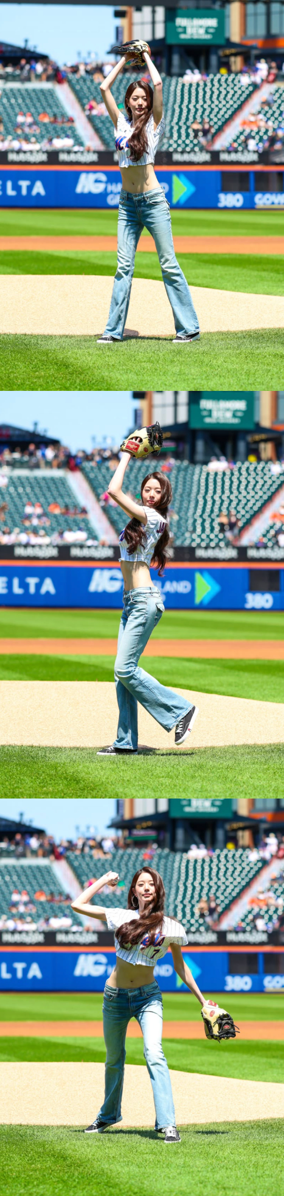 IVE's Jang Won-young / Photo=New York Mets official SNS