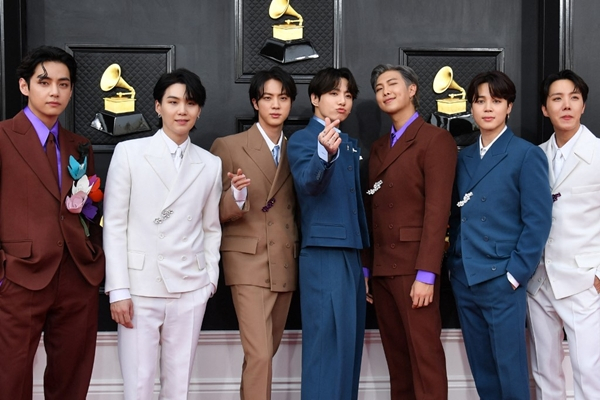 BTS asistió a los Grammy 2022 /AFPBBNews=NEWS1