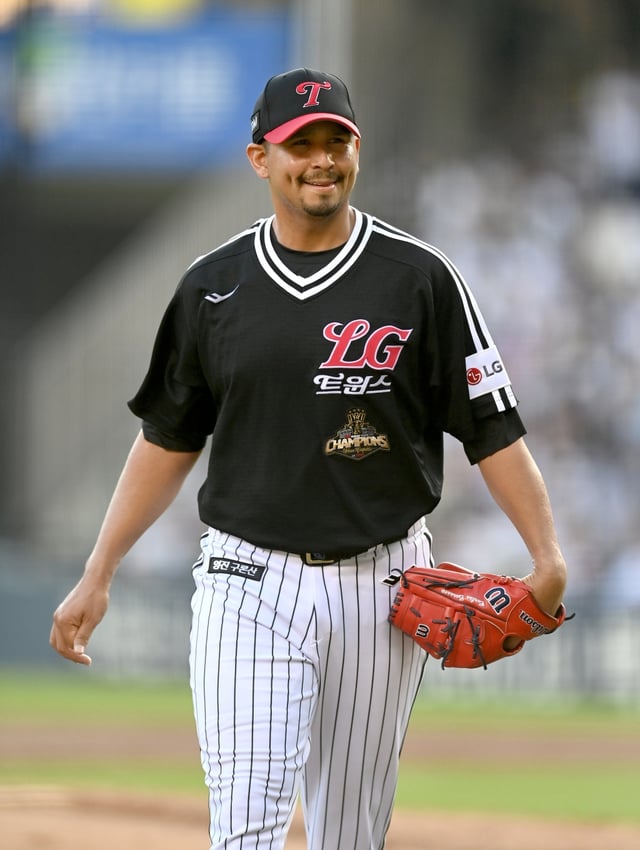 1일 서울 잠실야구장에서 열린 두산 베어스와 경기에서 KBO 데뷔전을 치른 카라스코의 모습. /사진=LG 트윈스 제공