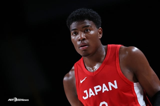 Hachimura vistió la camiseta de la selección nacional de Japón en los Juegos Olímpicos de 2024. /AFPBBNews=NEWS1