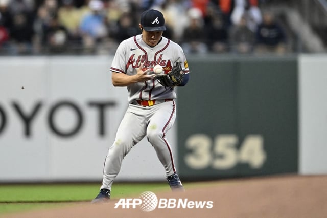 アトランタ·ブレーブスの内野手、金ハソン。 /AFPBBNews=ニュース1