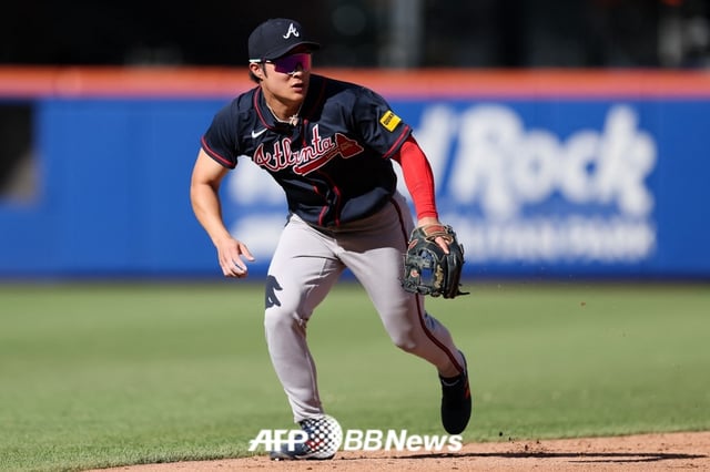 アトランタ·ブレーブスの内野手、金ハソン。 /AFPBBNews=ニュース1