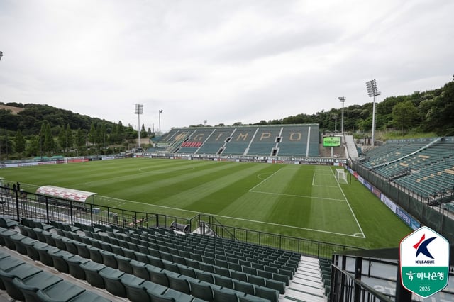 Panoramic view of the Solter Soccer Stadium, home ground of Gimpo FC. /Photo=Korea Professional Football League
