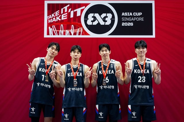 남자 3x3 농구 대표팀. /사진=대한민국농구협회