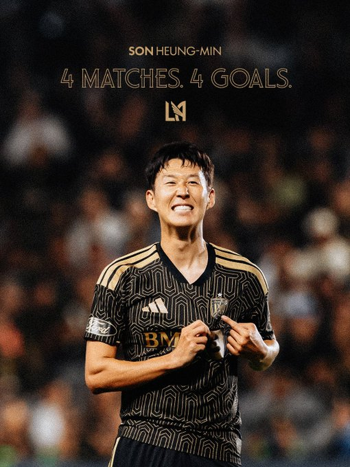손흥민의 최근 MLS 4경기 연속골 소식을 알린 LAFC.  /사진=LAFC 공식 사회관계망서비스(SNS) 갈무리