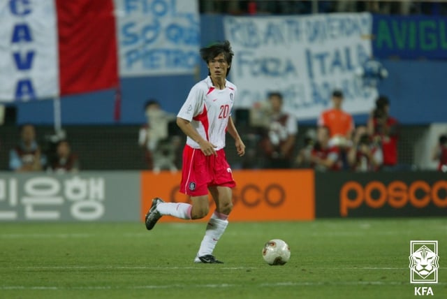 2002 한일월드컵 16강 이탈리아전 당시 홍명보. /사진=대한축구협회 제공