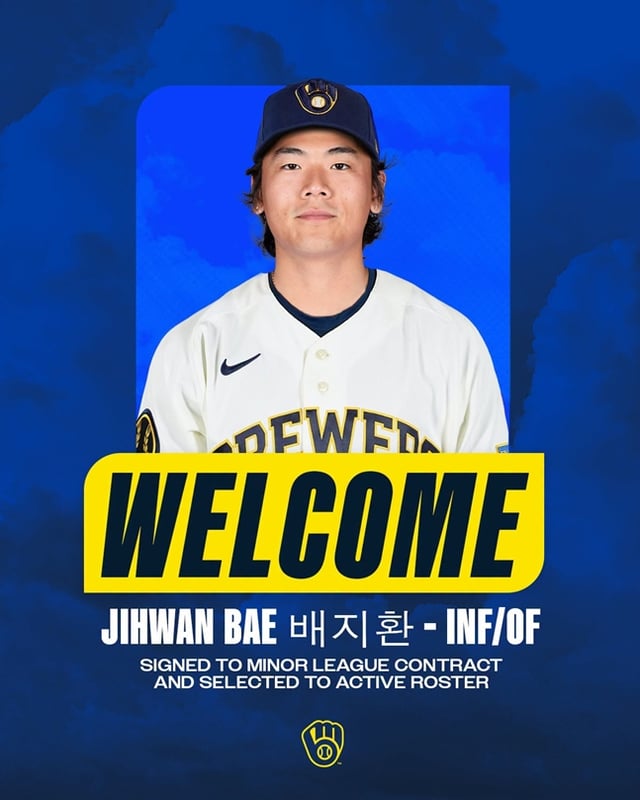 The Milwaukee Brewers announce the signing of Bae Ji-hwan. /Photo=Official SNS of the Milwaukee Brewers