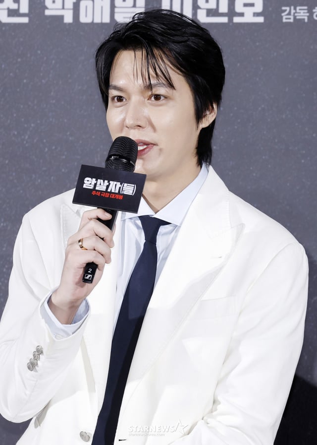 Actor Lee Min-ho participated in a press conference for the film 'Assassin(s)' held on the 10th at Seoul Yongsan-gu CGV I'Park Mall, answering questions from reporters. /2026.08.10 /Photo=Kim Hwi-seon hwijpg@
