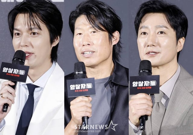 (从左至右) 李敏镐、柳承龙、朴海日 /照片=记者金辉善 (Kim Hwi-seon)