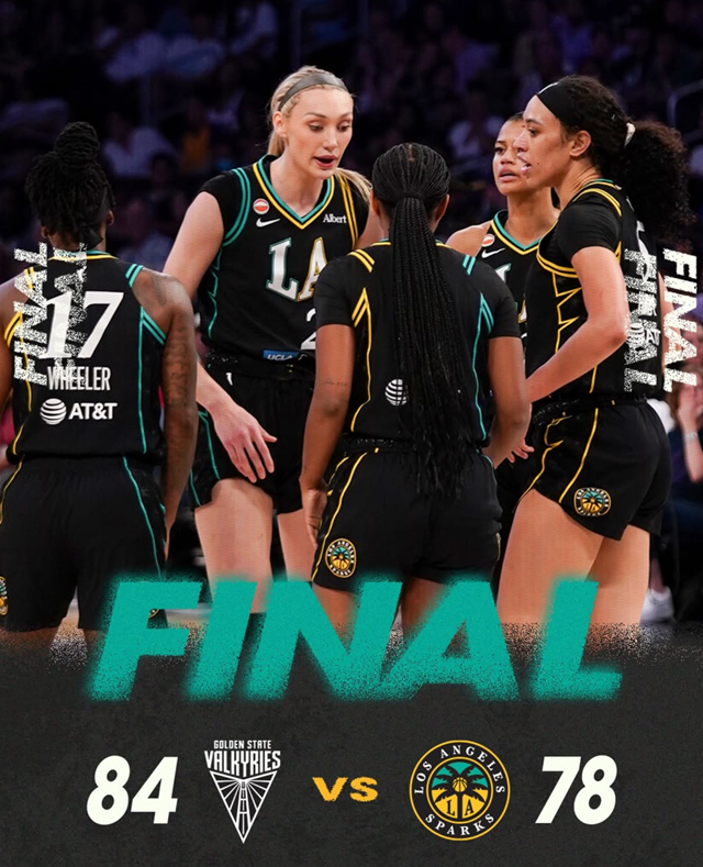 Final score. /Photo=LA Sparks SNS