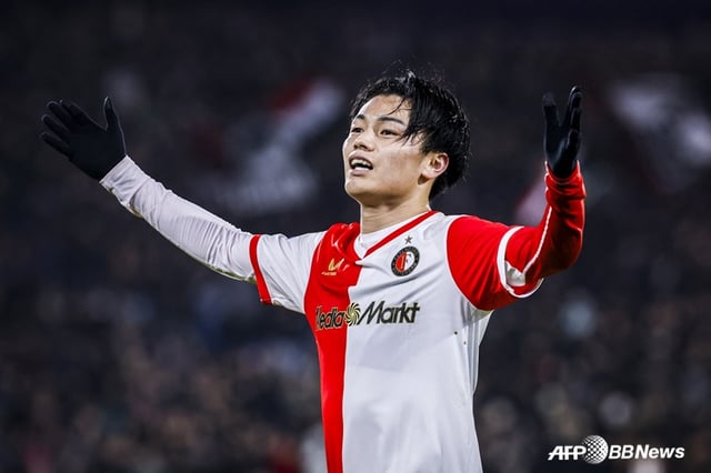 Feyenoord striker Ayase Ueda. /AFPBBNews=NEWS1