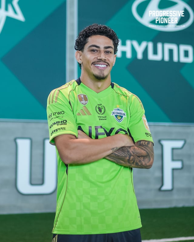 Dodó, de origen brasileño, se incorpora a Jeonbuk Hyundai. /foto=proporcionado por Jeonbuk Hyundai