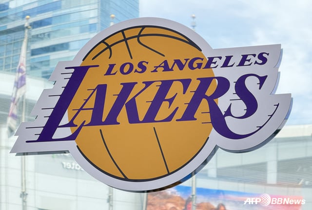 Los Angeles Lakers logo. /Photo=AFPBBNews=NEWS1
