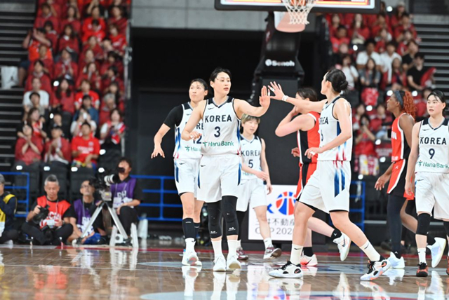 Equipo femenino de Corea Yeo Ja-nong-gu (CEO). /Foto=Asociación Japonesa de Baloncesto proporcionado