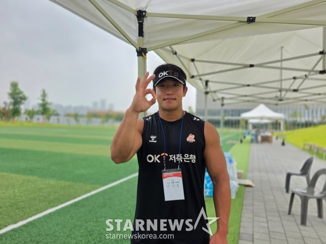 OK 읏맨 럭비단 양지융이 15일 인천광역시 서구 청라동에 위치한 하나글로벌캠퍼스에서 열린'제3회 OK 읏맨 럭비 아카데미'에서 스타뉴스와 만났다. /사진=김동윤 기자