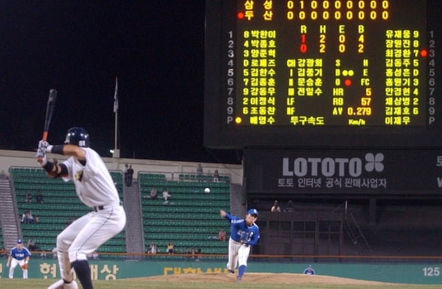 The 2004 professional baseball landscape, sparse even for matchups between the second and third-place teams. /Photo=Samsung Lions provided