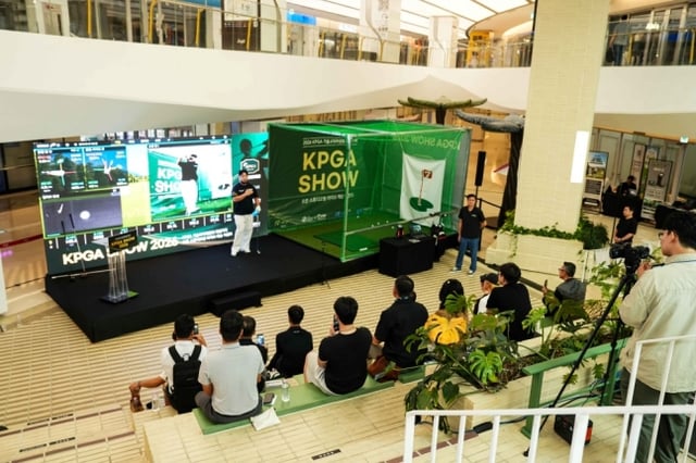 최종환 프로가 20일 코엑스에서 열린 'KPGA SHOW 2026'에서 강연을 하고 있다. /사진=KLPGA 제공