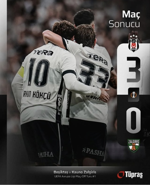 Tỷ số cuối cùng. /Ảnh=Besiktas SNS