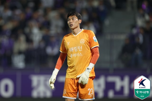 FC안양 골키퍼 김정훈. /사진=한국프로축구연맹 제공