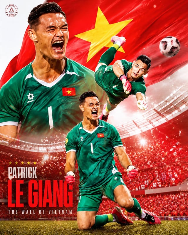 サッカーのベトナム代表チームの新しい主力GK、レジャン·パトリック。 /写真=ASEANフットボールSNSキャプチャー