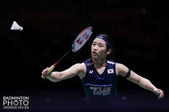 An Se-young competing at the 2026 BWF World Championships. /Photo=Korea Badminton Association