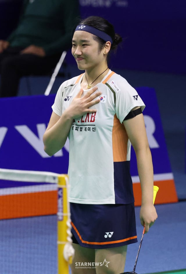 「2025水原ビクターコリアオープンバドミントン選手権大会（スーパー500）」当時、アン·セヨン。 /写真=キム·ジンギョン待機者