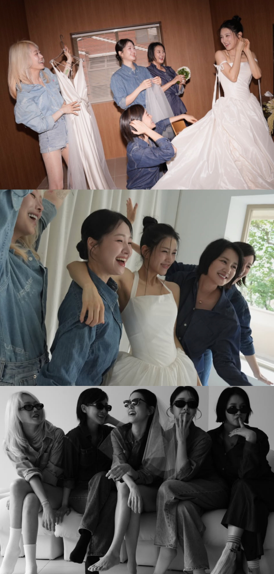 Miembros de Spica junto a Yang Ji-won / Foto=Redes sociales de Yang Ji-won