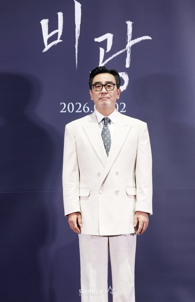 Actor Ryu Seung-ryong poses at the press screening and press conference for the film 'Bi-gwang' held on the 24th at Megabox COEX in Gangnam-gu, Seoul. /2026.08.24 /Photo=Kim Hwi-seon hwijpg@