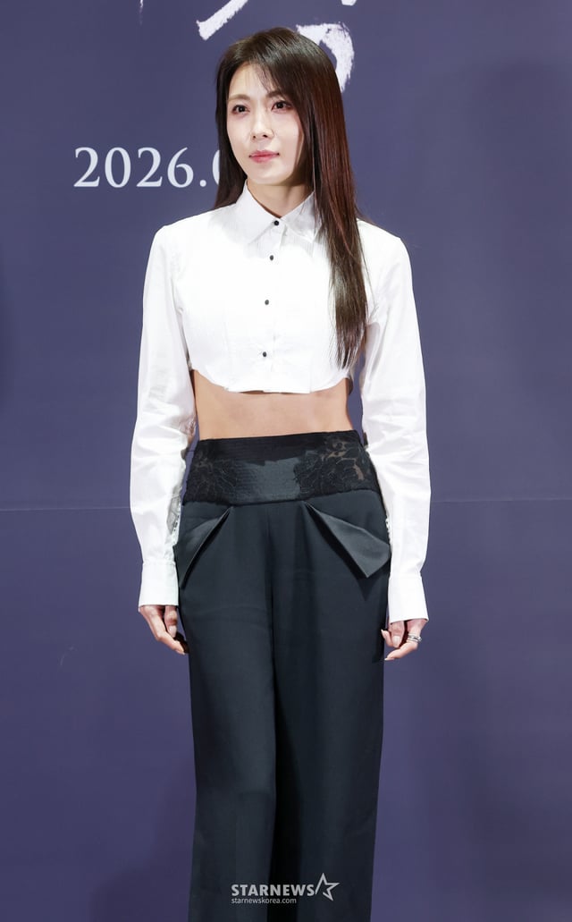 Actor Ha Ji-won poses at the press screening and press conference for the film 'Bi-gwang' held on the 24th at Megabox COEX in Gangnam-gu, Seoul. /2026.08.24 /Photo=Kim Hwi-seon hwijpg@