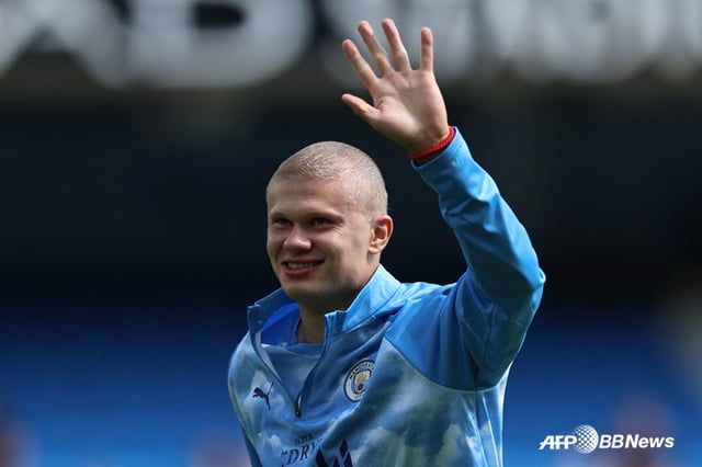 Manchester City striker Erling Haaland. /AFPBBNews=NEWS1