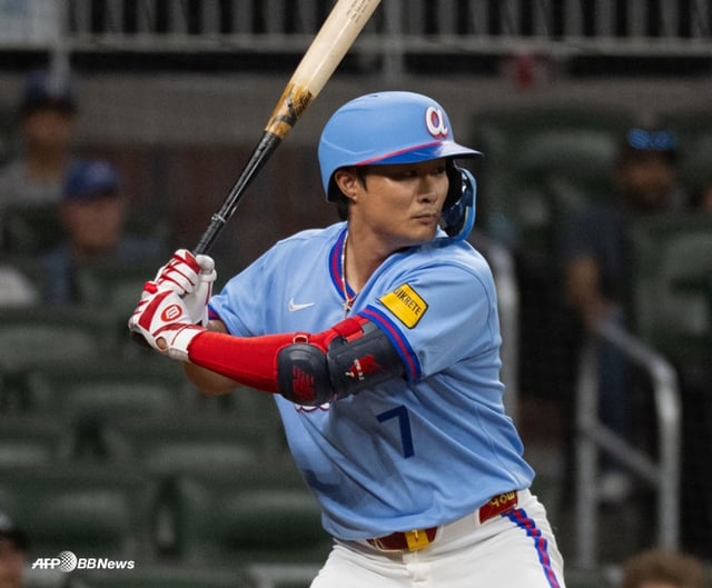 Kim Ha-seong during the game on the 16th. /AFPBBNews=NEWS1