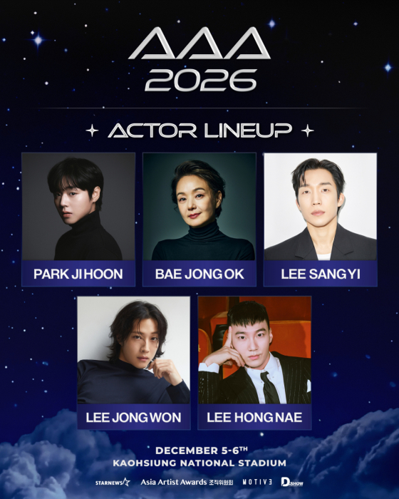 Park Ji-hoon /Photo=J Wide Company, Lee Si-eui /Photo=Double Black Label, Lee Hong-nae /Photo=Bare Entertainment