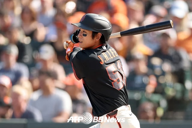 San Francisco Giants outfielder Lee Jung-hoo. /Photo=AFPBB News=NEWS1