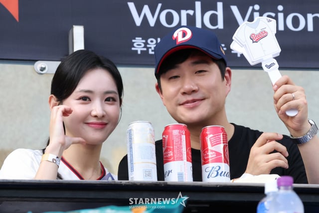 김다영(왼쪽)과 배성재 /사진=김진경 kim.jinkyung@